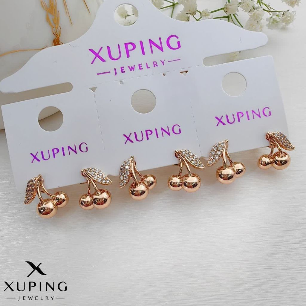 گوشواره گیلاسی ژوپینگ کد 1990 - خرید آنلاین از گالری آداس